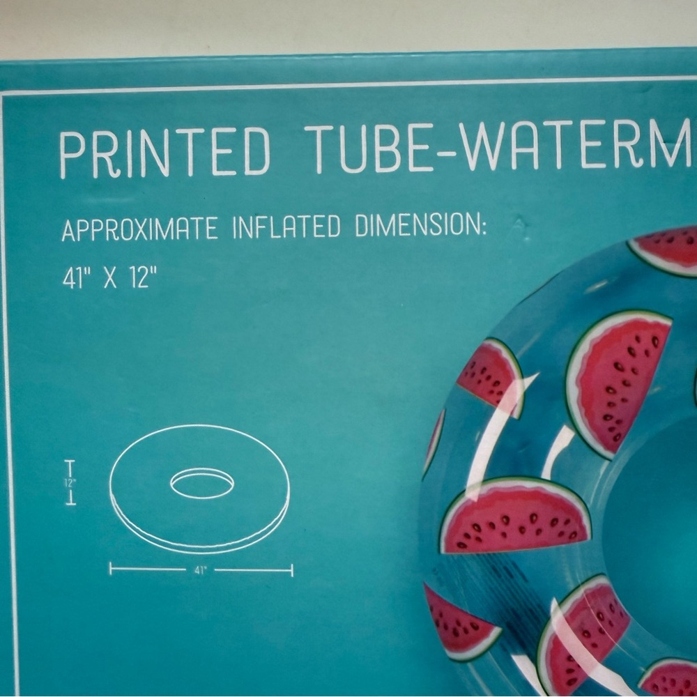 Watermelon Pattern Inflatable Pool Tube - Picture 2 of 5